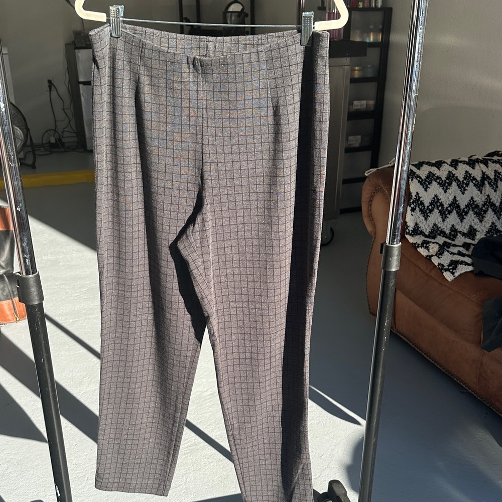 J. Jill Women’s Black Checkered Dress Pants